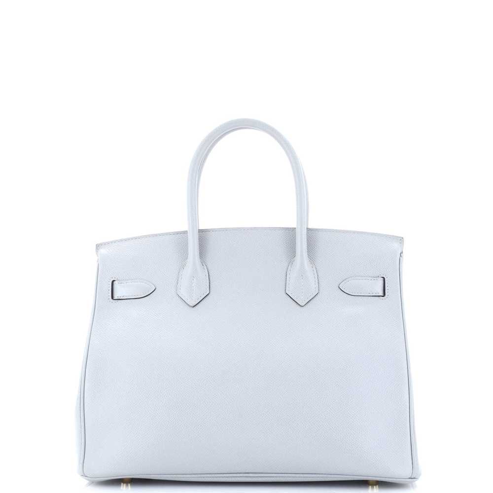 Hermes Birkin Handbag Bleu Glacier Epsom with Gol… - image 4