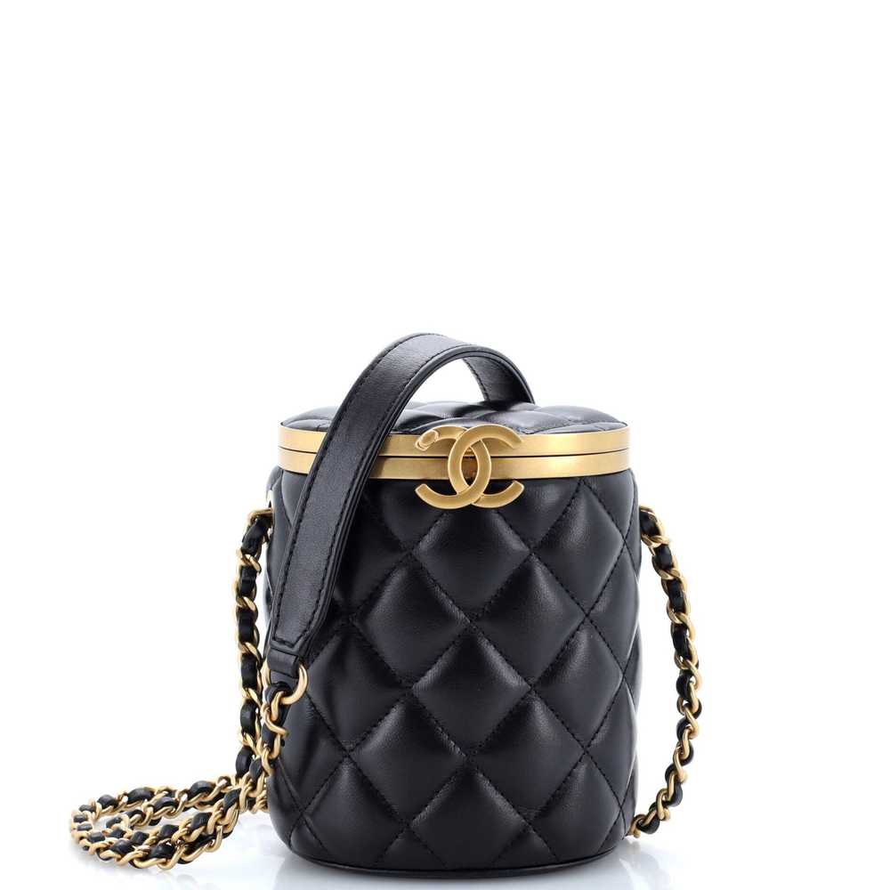 CHANEL Crown Box Vanity Bag Quilted Lambskin Mini - image 1