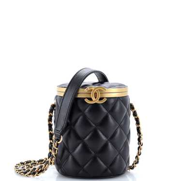 CHANEL Crown Box Vanity Bag Quilted Lambskin Mini