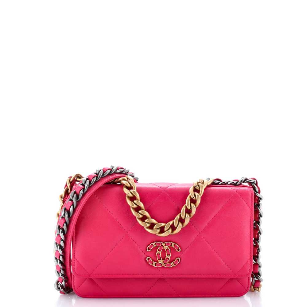 CHANEL 19 Wallet on Chain Quilted Lambskin - image 1