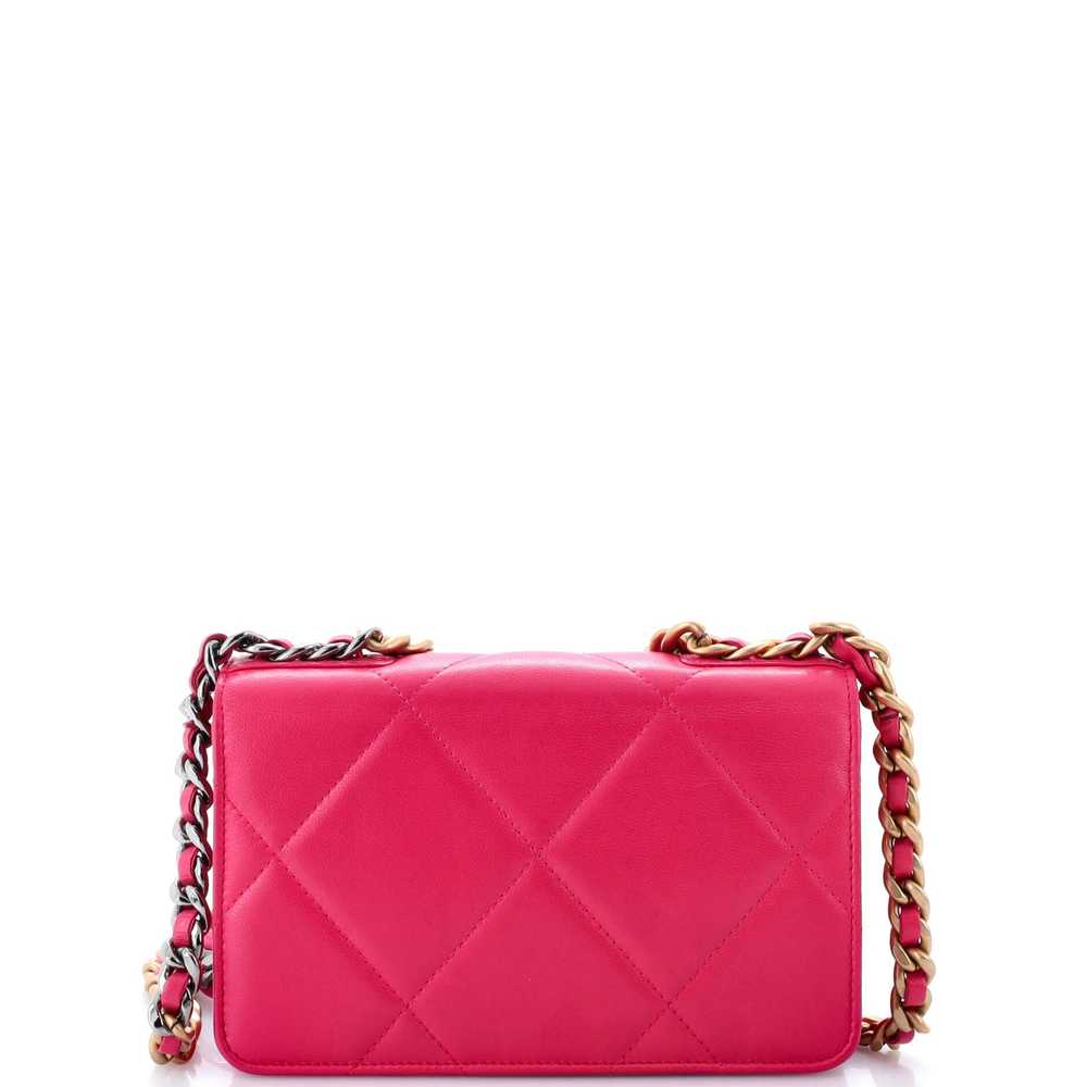 CHANEL 19 Wallet on Chain Quilted Lambskin - image 3