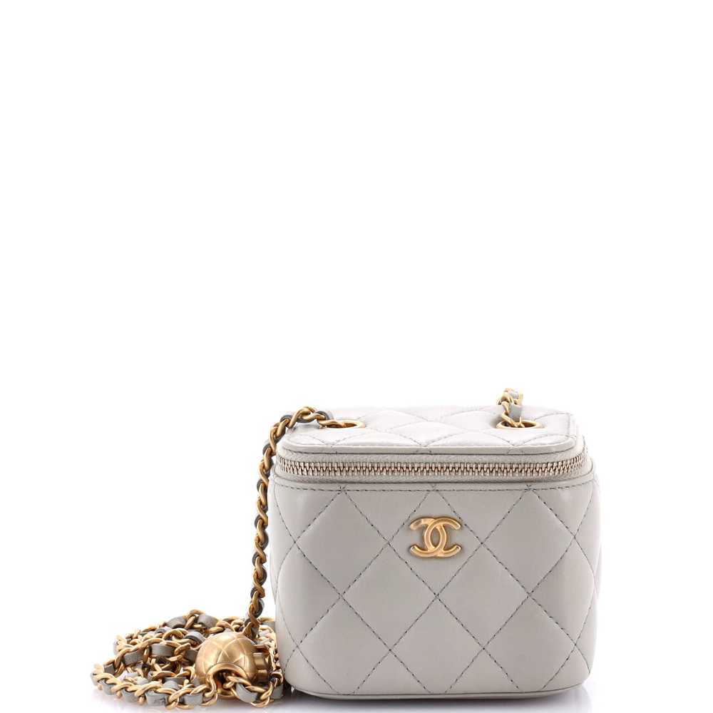 CHANEL Pearl Crush Vanity Case with Chain Quilted… - image 1