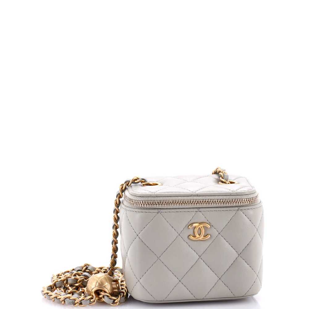 CHANEL Pearl Crush Vanity Case with Chain Quilted… - image 2