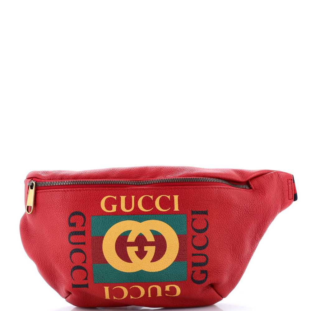 GUCCI Logo Belt Bag Printed Leather Medium - image 1