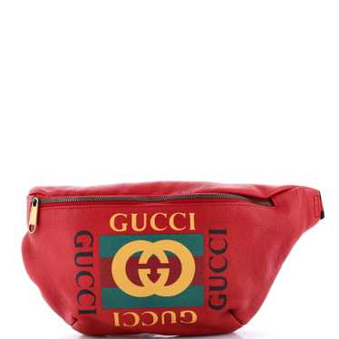 GUCCI Logo Belt Bag Printed Leather Medium - image 1