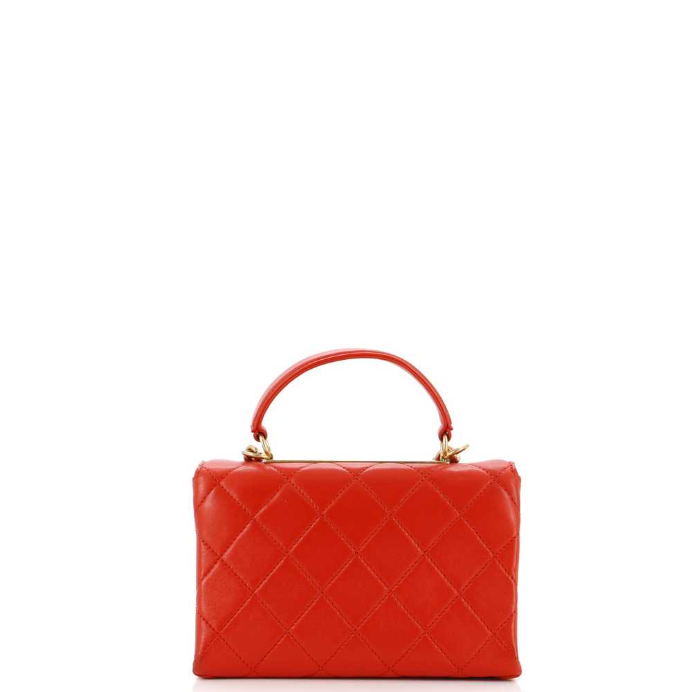 CHANEL Trendy Spirit Top Handle Bag Quilted Lambs… - image 4