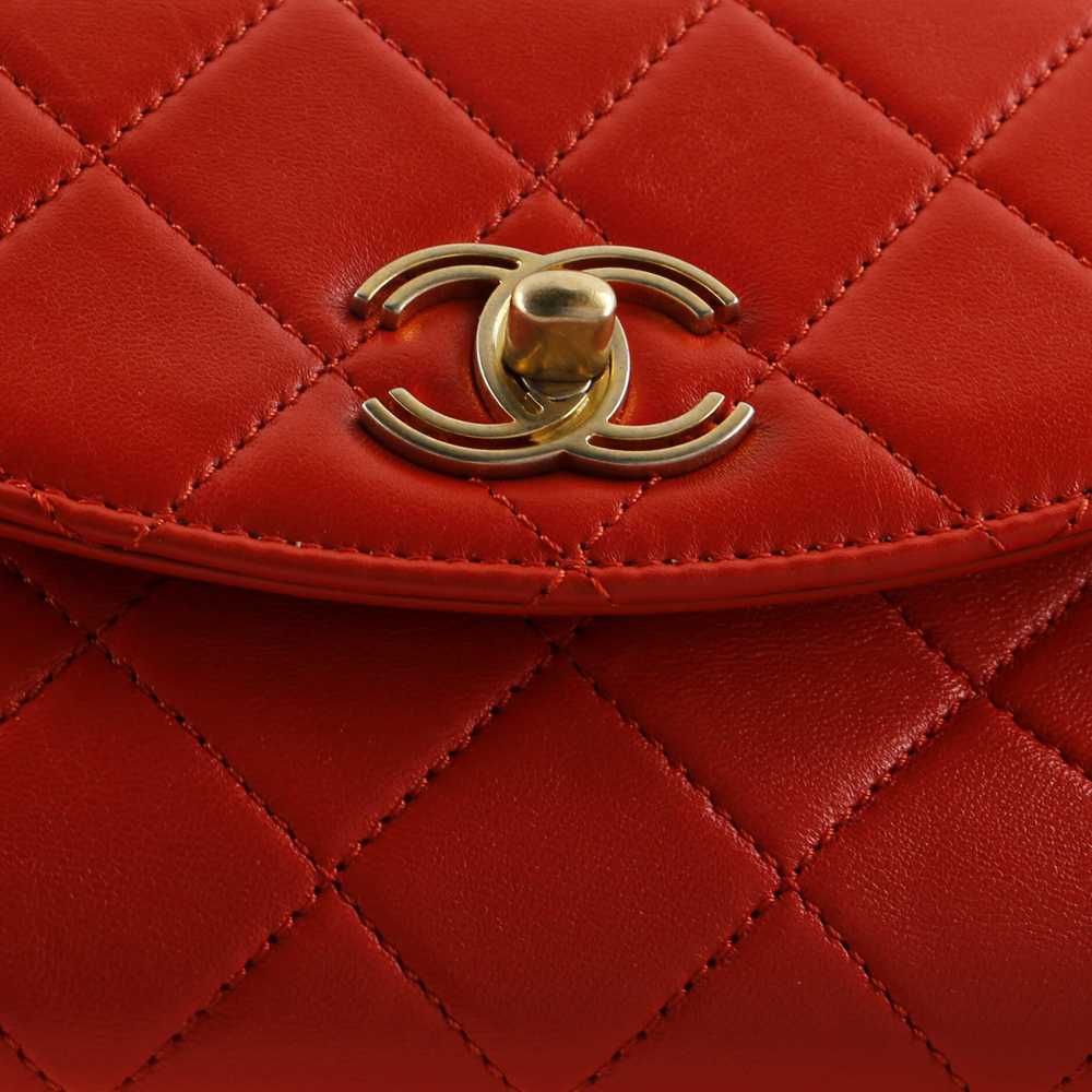 CHANEL Trendy Spirit Top Handle Bag Quilted Lambs… - image 7