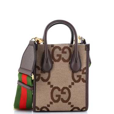 GUCCI Vertical Tote Jumbo GG Canvas Mini