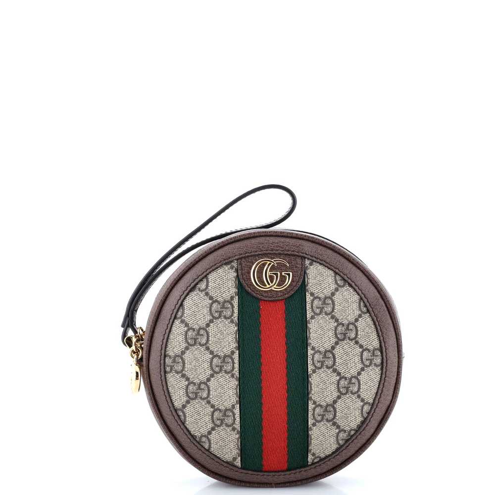 GUCCI Ophidia Round Wristlet Wallet GG Coated Can… - image 1