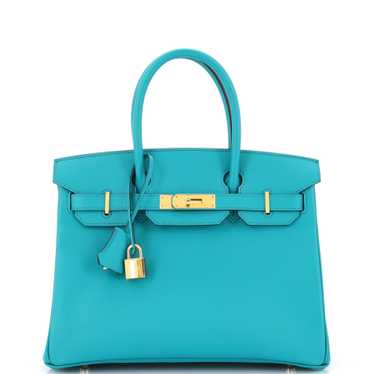 Hermes Birkin Handbag Bleu Paon Epsom with Gold Ha