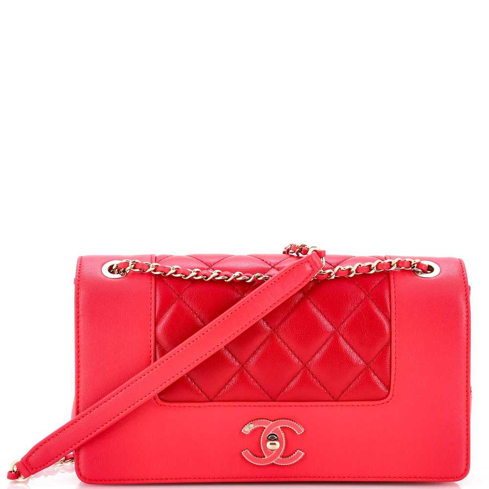 CHANEL Mademoiselle Vintage Flap Bag Quilted Shee… - image 1