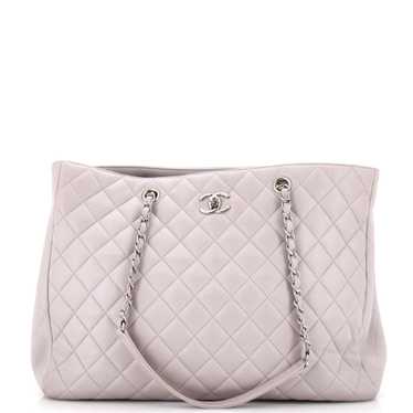 CHANEL Classic CC Shopping Tote Quilted Calfskin L