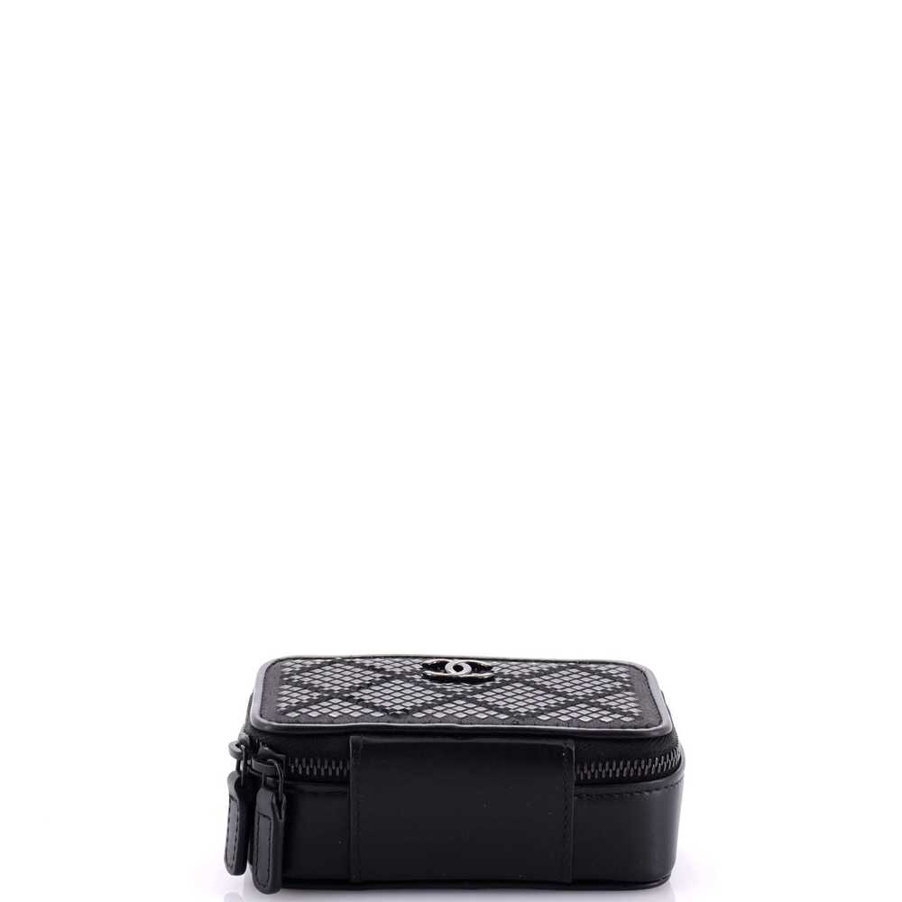 CHANEL So Black Zip Around Vanity Clutch with Cha… - image 4