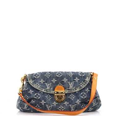 Louis Vuitton Pleaty Handbag Denim Mini