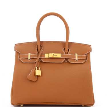 Hermes Birkin Handbag Gold Togo with Gold Hardware