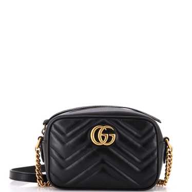 GUCCI GG Marmont Shoulder Bag Matelasse Leather Mi