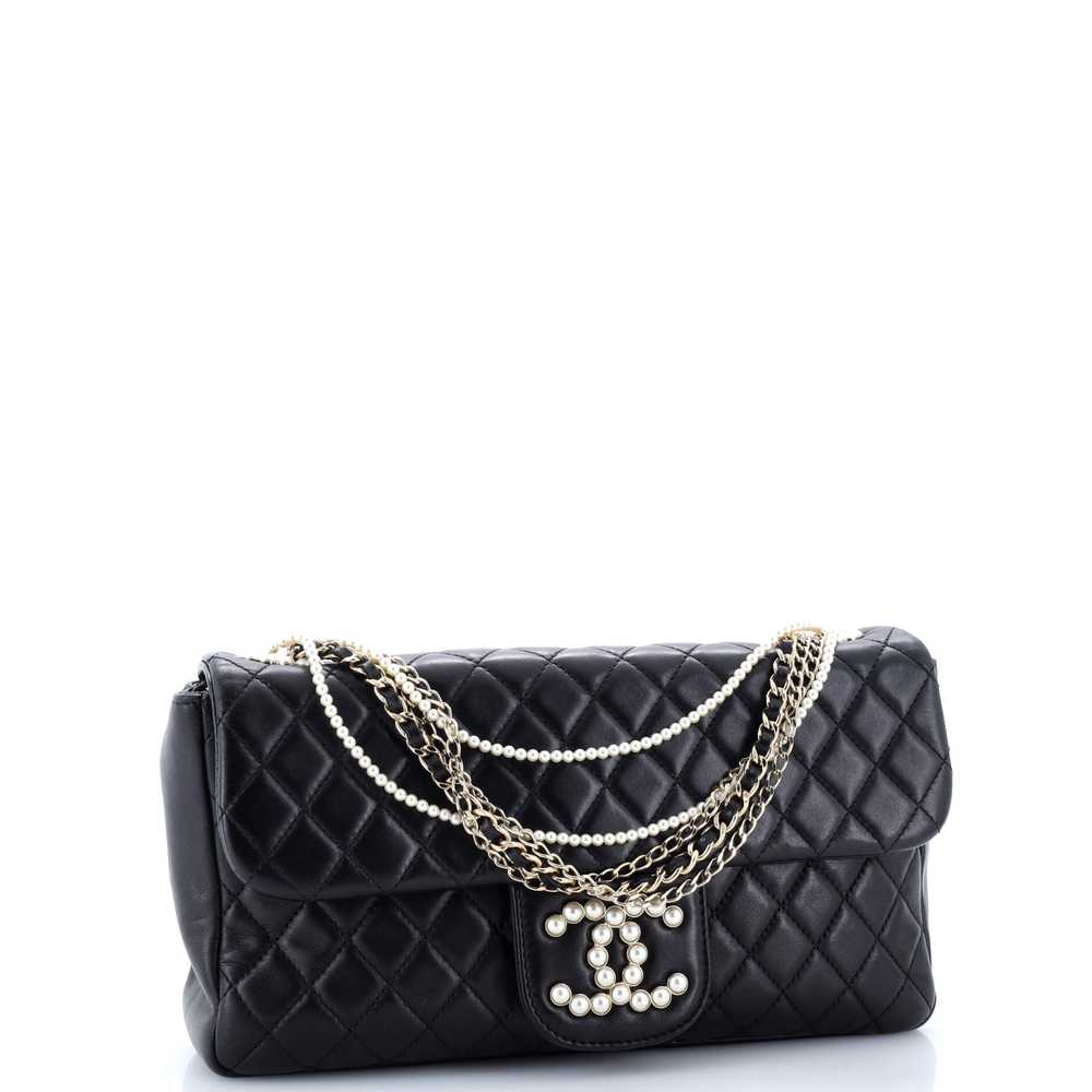 CHANEL Westminster Pearl Chain Flap Bag Quilted L… - image 2