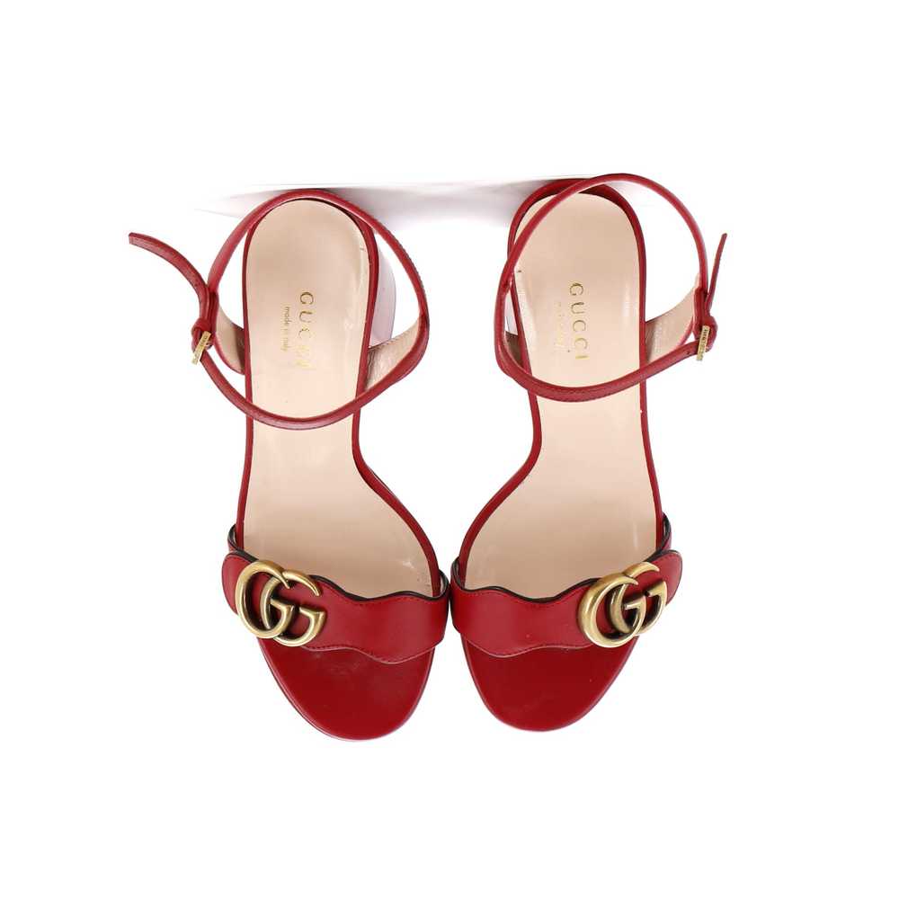 GUCCI Women's GG Marmont Block Heel Sandals Leath… - image 2