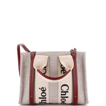 CHLOE Woody Convertible Tote Canvas with Leather S