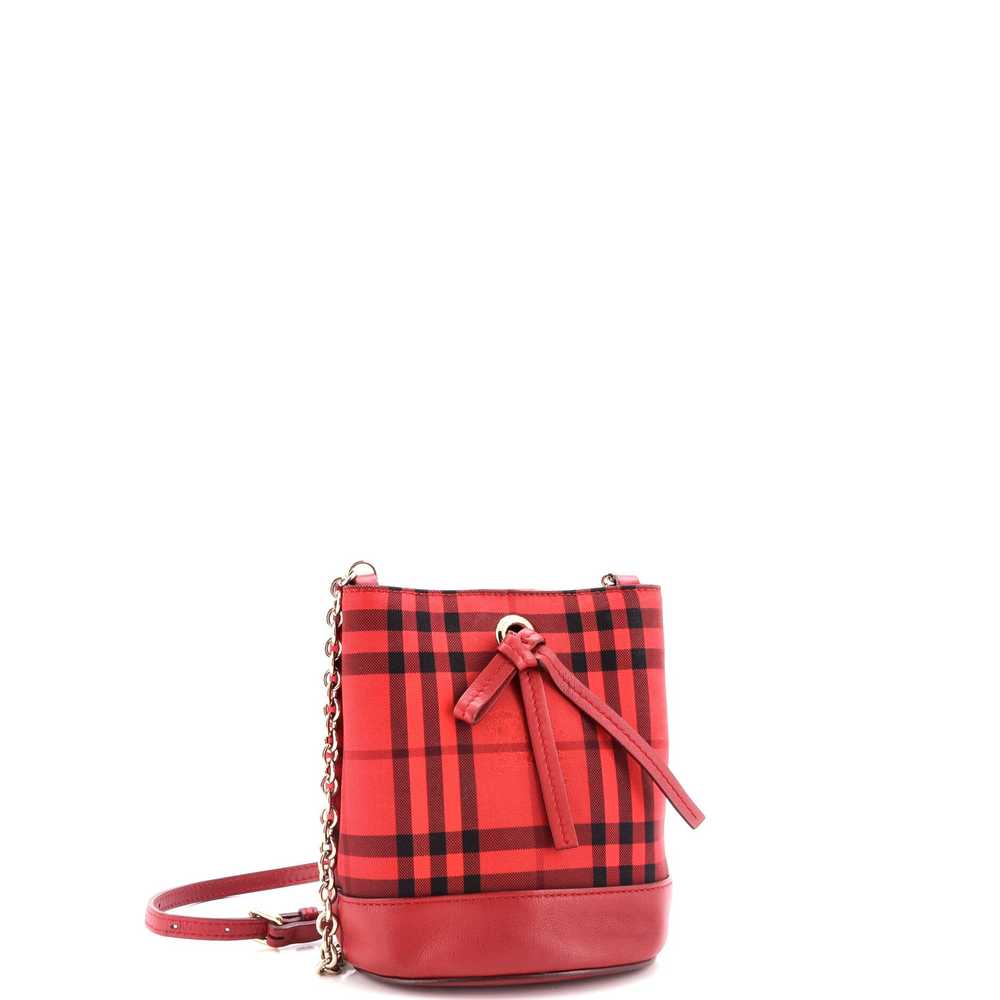 Burberry Overdyed Bucket Bag Horseferry Check Can… - image 2