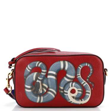 GUCCI Animalier Top Handle Camera Bag Printed Lea… - image 1