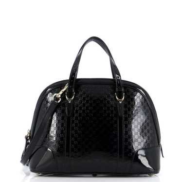 GUCCI Nice Top Handle Bag Microguccissima Patent S