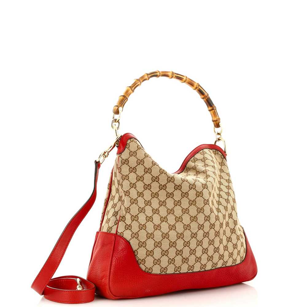 GUCCI Diana Bamboo Shoulder Bag GG Canvas Medium - image 2