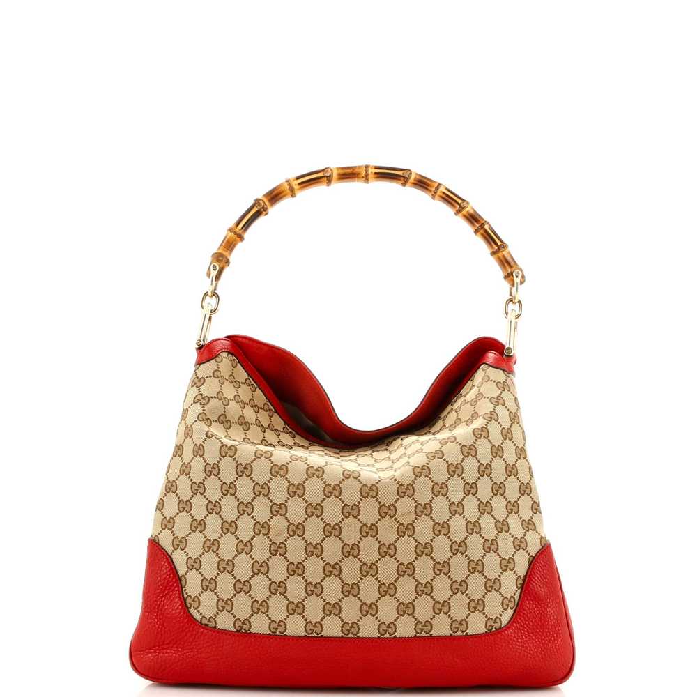 GUCCI Diana Bamboo Shoulder Bag GG Canvas Medium - image 3