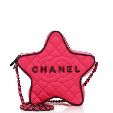 CHANEL CC Walk of Fame Star Bag Quilted Satin