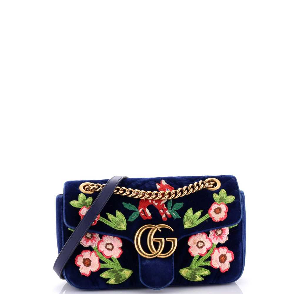 GUCCI GG Marmont Flap Bag Embroidered Matelasse V… - image 2