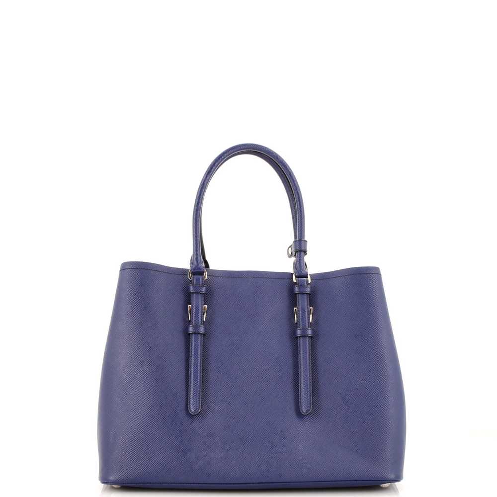 PRADA Belted Strap Cuir Double Tote Saffiano Leat… - image 3