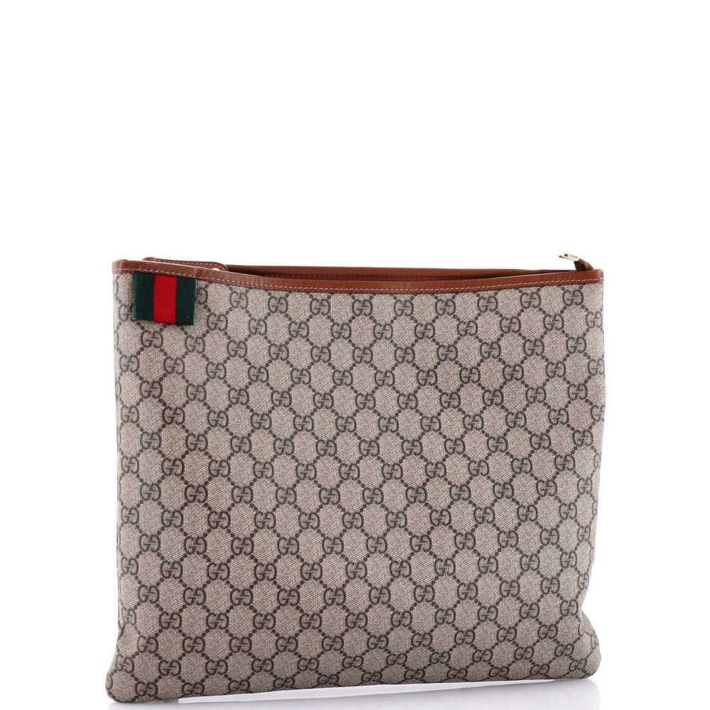 GUCCI Web Loop Flat Messenger GG Coated Canvas La… - image 2