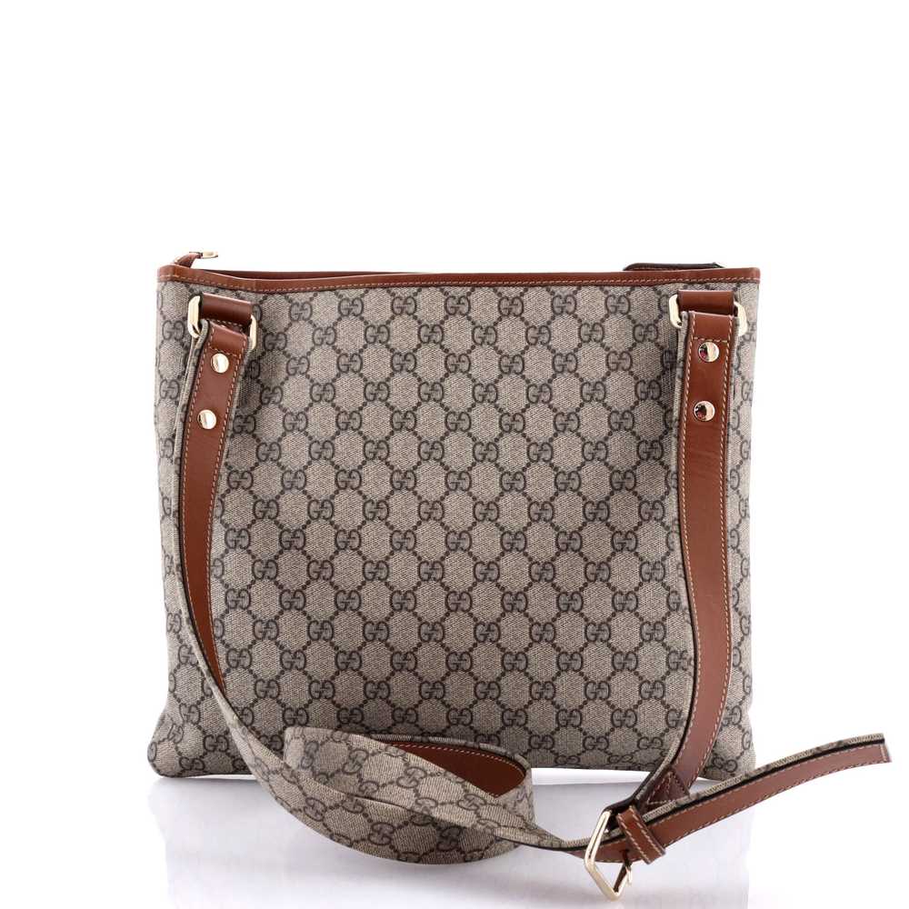 GUCCI Web Loop Flat Messenger GG Coated Canvas La… - image 3