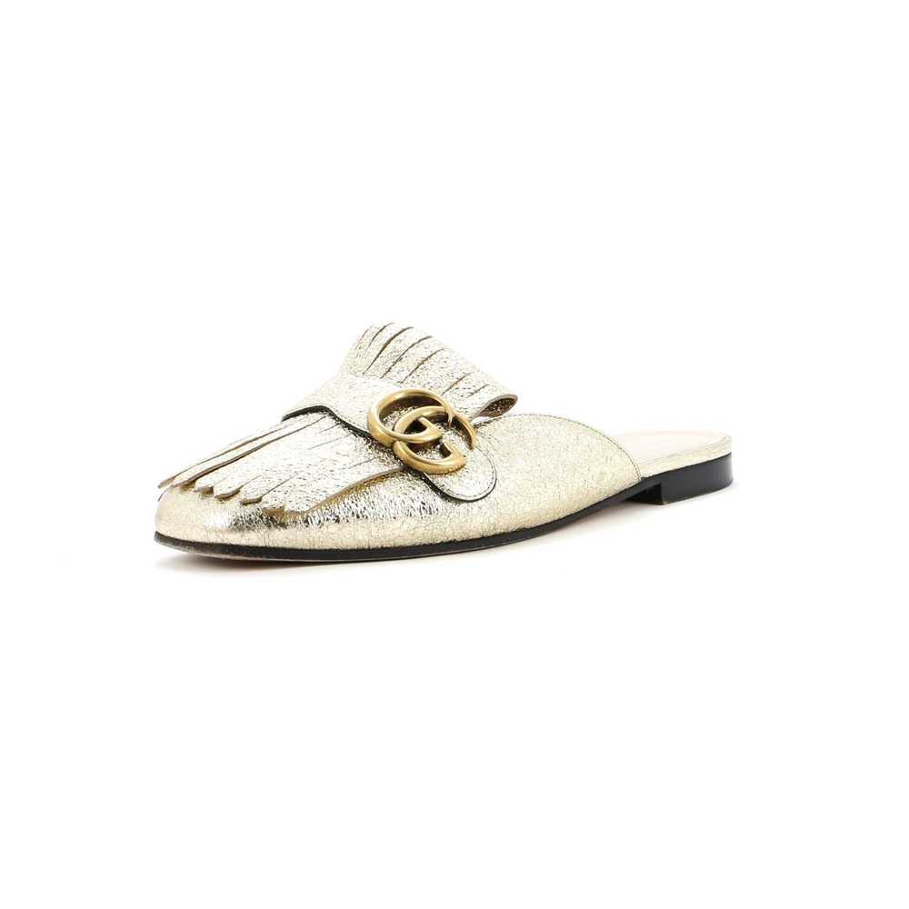 GUCCI Women's GG Marmont Fringed Mules Leather - image 1