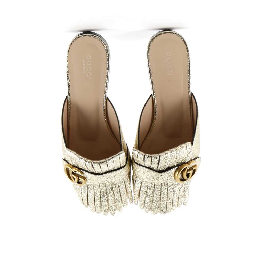 GUCCI Women's GG Marmont Fringed Mules Leather - image 2