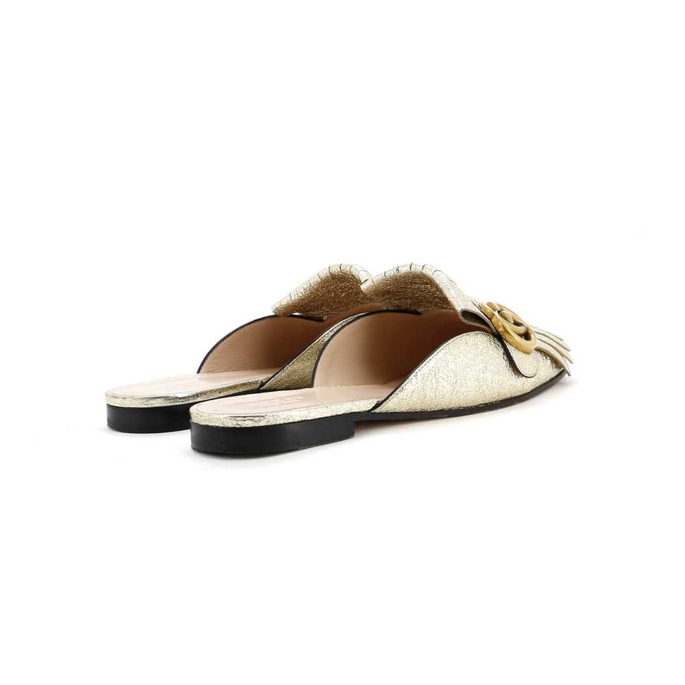 GUCCI Women's GG Marmont Fringed Mules Leather - image 3