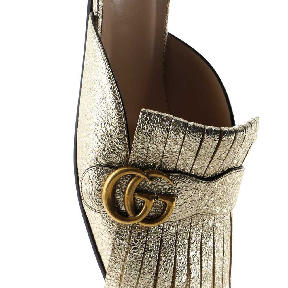 GUCCI Women's GG Marmont Fringed Mules Leather - image 5