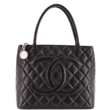 CHANEL Medallion Tote Quilted Caviar