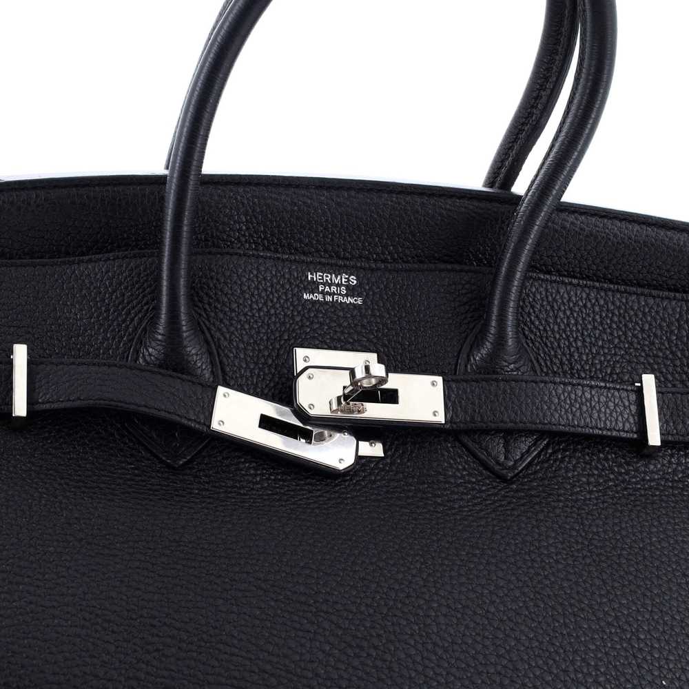 Hermes Birkin Handbag Noir Clemence with Palladiu… - image 6