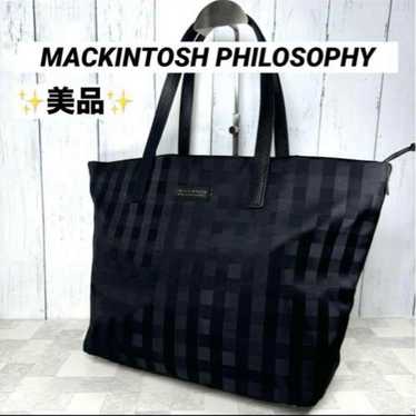 MACKINTOSH PHILOSOPHY Tote Bag Black Check Pattern - image 1