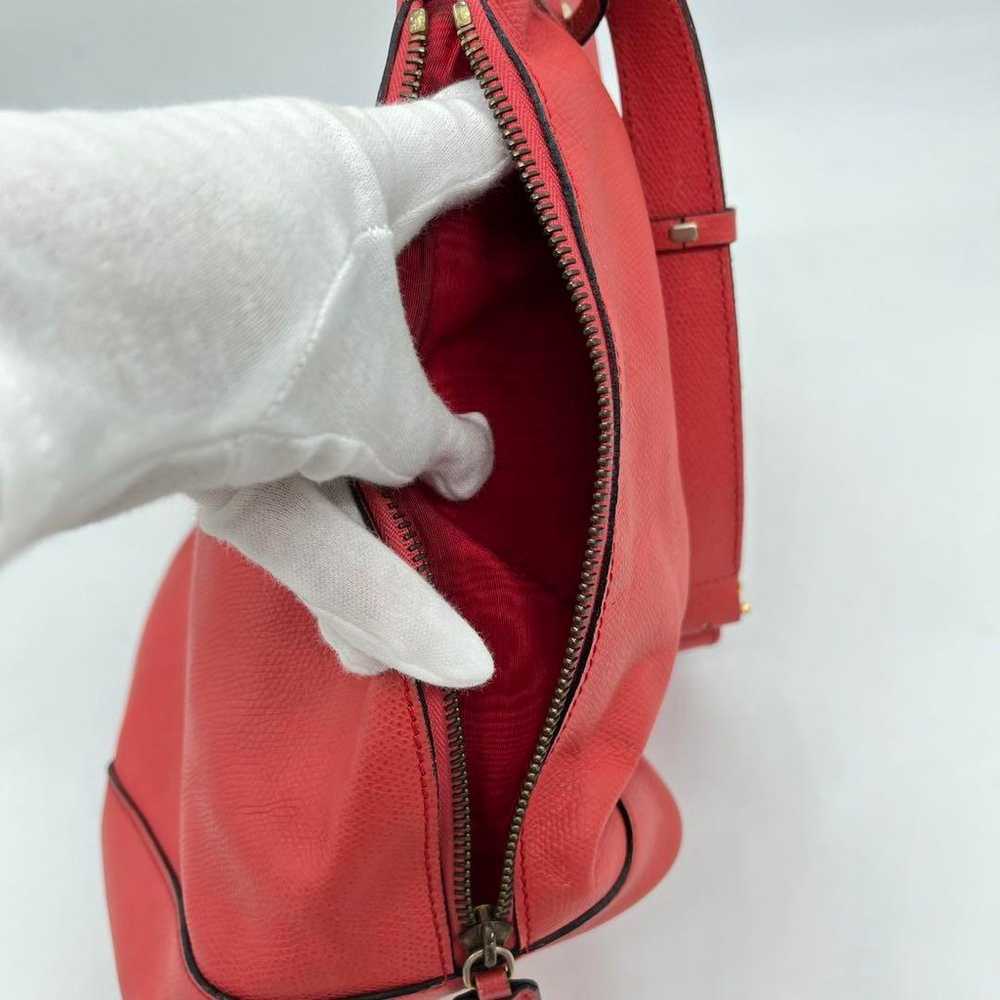 CELINE Shoulder Bag Pouch Type Crossbody Logo Gol… - image 9