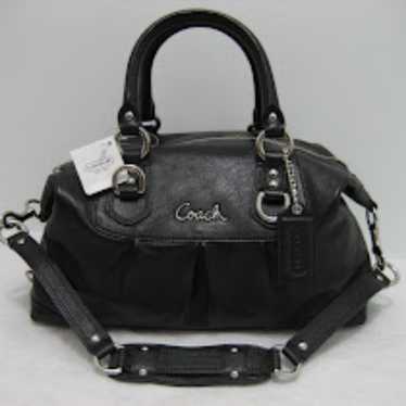 COACH Bag cheapest Black Leather Ashley Satchel K1049 F15445