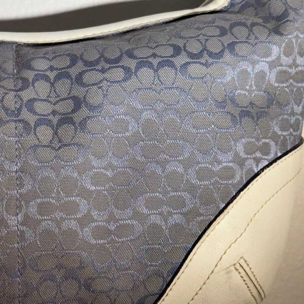 2003 Coach 6351 Blue Signature jacquard & white l… - image 6