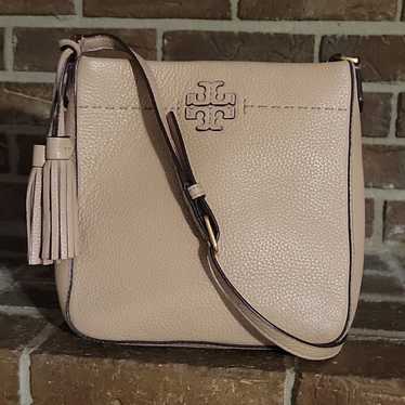 Tory Burch McGraw Leather Swingpack Cream