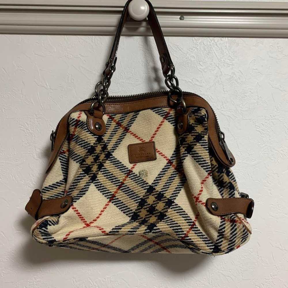 BURBERRY Wool Handbag Nova Check - image 4