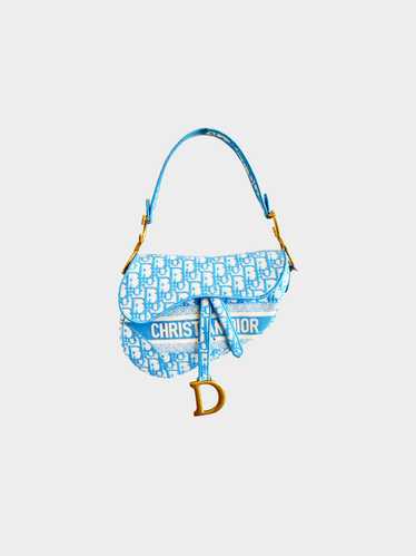 Christian Dior 2021 Cornflower Blue Oblique Embroi