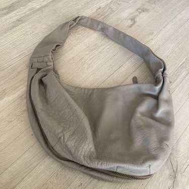 Leather Crescent Shoulder Bag