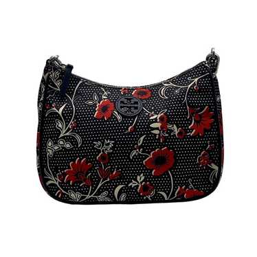 Tory Burch Navy and Red Retro Batik Crossbody Bag