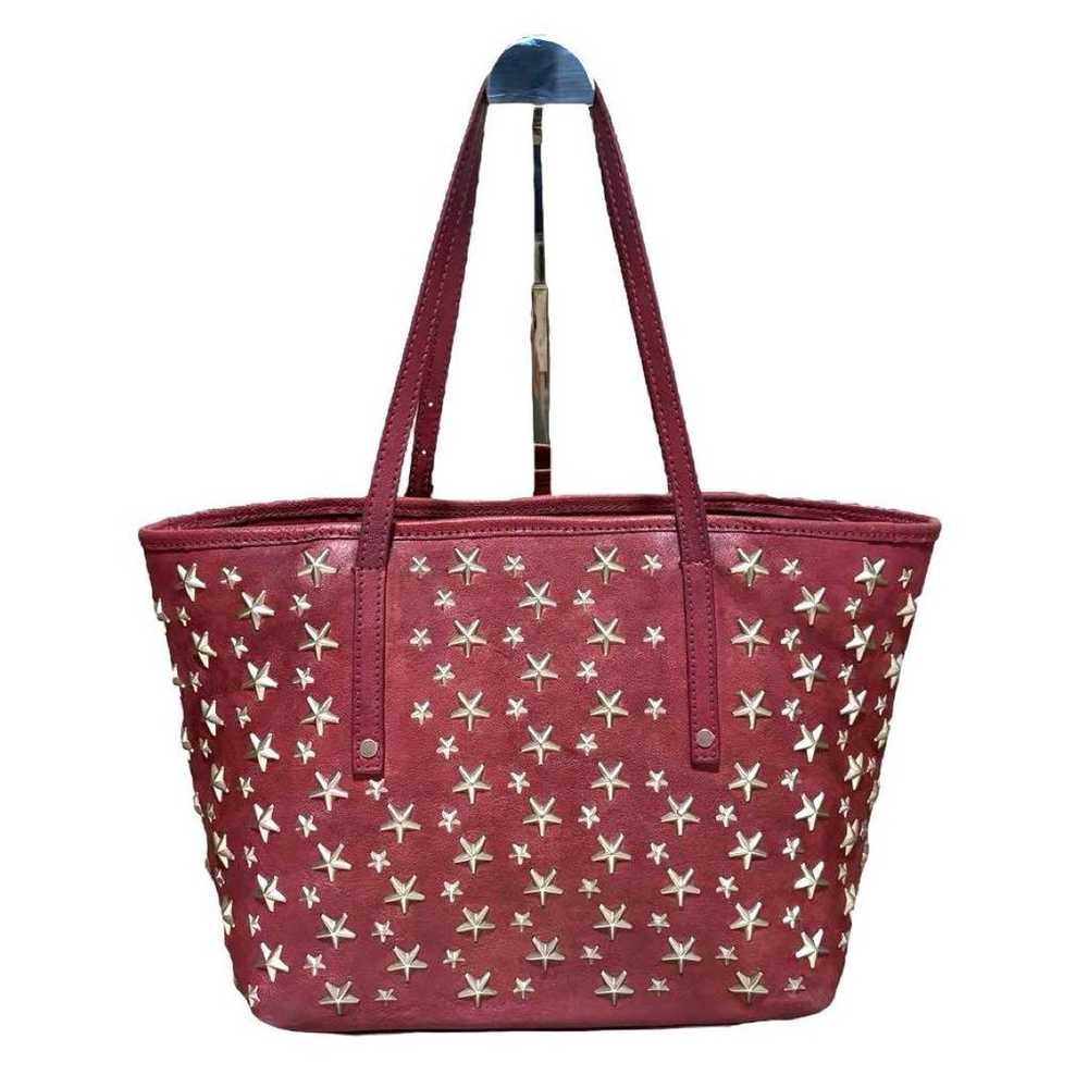 Jimmy Choo Tote Bag Sasha Leather Pink Star Studs - image 2