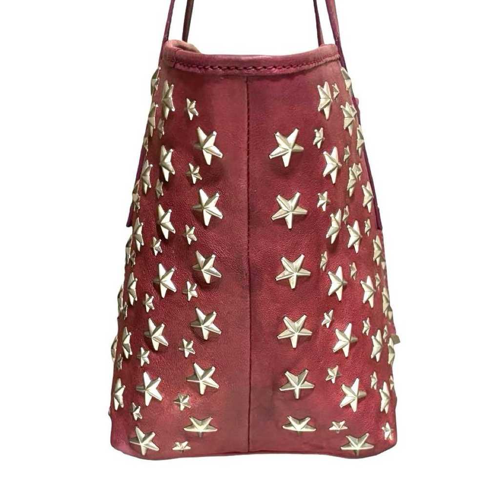 Jimmy Choo Tote Bag Sasha Leather Pink Star Studs - image 5